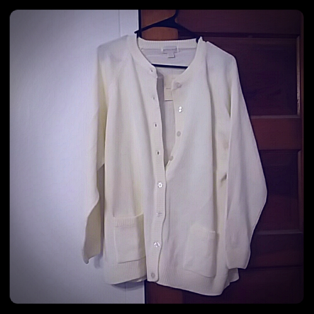 Cream Button Cardigan